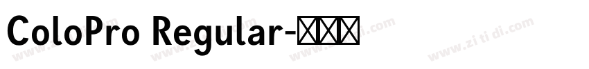 ColoPro Regular字体转换